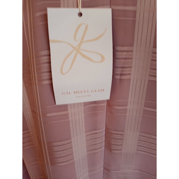 Gal Meets Glam Shift Ruffle Dress Size 18 Lavender Purple Checkered Puff Sleeve - Picture 3 of 8